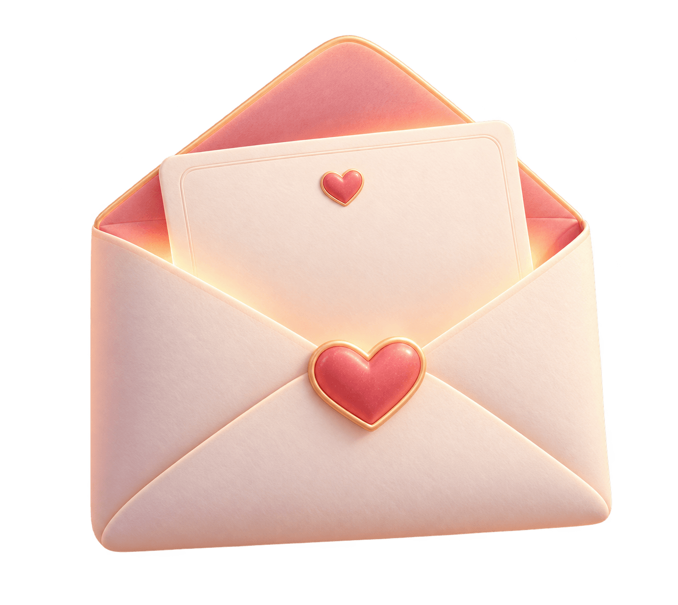 An open love letter with a heart at the top